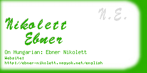 nikolett ebner business card